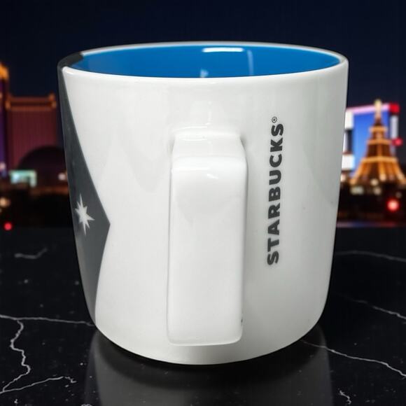 Starbucks Las Vegas 2014 Limited Edition Star Black Blue 14oz Coffee Mug Cup - Picture 2 of 7